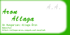 aron allaga business card